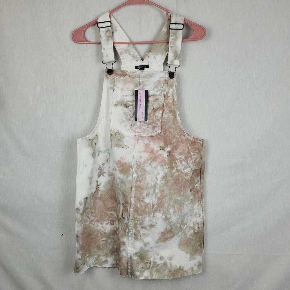 Wild Fable Womens W6532RREWT‎ White Tan Cotton Tie Dye Mini Dress Size Small
